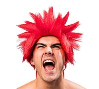 ORLOB Parrucca Guerriero Dragon Ball Rossa Corta