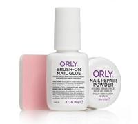 ORLY Nail Rescue Kit per riparare unghie con colla, polvere e mini buffer | Kit con colla, polvere e mini buffer per riparare le unghie in tre fasi, con applicazione mirata e finitura della superficie