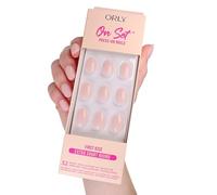 ORLY Unghie a pressione | Mandorla, Quadrata, Francese, Corte, Lunghe Disegni (Primo bacio (Extra Short Round))