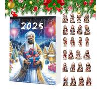 Ornament Countdown Calendar 2025, 2D Acrylic Jesus Christmas Advent Ornaments, Decorative Holiday with Festive Design for Sturdy Tree Door Indoor Outdoor Home Decor