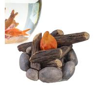 Ornament di fuoco Mini Camp - 5,2x4,5x3,5 cm Decorazione di falò in resina | Modello antincendio per artigianato giocattolo fai -da -te, scene di campeggio delle bambole Display per interni, oggetto d