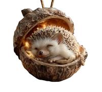 Ornamenti 3D a forma di ghianda a forma di animali della foresta, ciondoli natalizi in resina a tema natura, simpatici animaletti sono nascosti all'interno delle ghiande, regalo decorativo per la casa