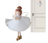 Ornamenti a forma di angelo, 14 x 10 x 3 cm, ornamenti natalizi da appendere, mini angeli trasparenti, belle decorazioni per le vacanze, ciondoli a forma di angelo