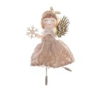 Ornamenti a forma di angelo, decorazione per albero di Natale, ciondolo a forma di fata, piccola bambola fata con abito in pizzo, decorazione per feste, decorazione per la casa per soggiorno, camera