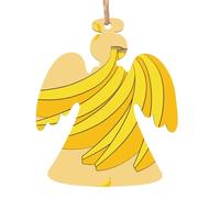 Ornamenti a forma di angelo in legno a forma di banana del fumetto 1 PC adatto per appendere su pareti, porte e finestre