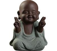 Ornamenti a forma di Buddha in ceramica, decorazione per la casa, idea regalo; statuetta del piccolo Buddha carinissima, decorativa; decorazioni per casa, soggiorno, bagno, sala da pranzo