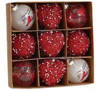 Ornamenti a forma di cuore in schiuma per albero di San Valentino, palline moderne e minimaliste per le vacanze, set di palline in rosso, rosa, bianco per champagne, decorazioni da appendere leggere e