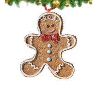 Ornamenti a forma di omino di pan di , ciondolo natalizio in resina a forma di simpatico cartone animato, ornamenti in resina per albero di Natale, caminetto, decorazione per le vacanze