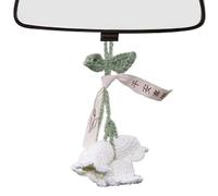 Ornamenti a forma di piccolo fiore per auto - Ornamenti a maglia per albero di Natale, ornamento lavorato a maglia, mughetto della valle all'uncinetto, decorazione per specchietto retrovisore