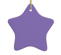 Ornamenti a forma di stella in ceramica con motivo viola ricco, perfetti per feste di Natale in famiglia, caminetti e tavoli per le vacanze