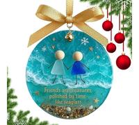 Ornamenti 'albero di Natale 'amicizia - 2d Acrylic Christmas Tree Cipant Art - Friendspant Sign | per le donne inverno collega in casa per la casa per vacanza auto retrovisore parete specchio