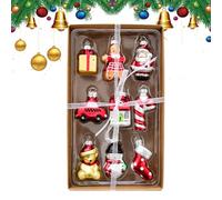 Ornamenti 'Albero di Natale, Decorazione di Santa Snowman di, 9 Pezzi Set di abbellimento Invernale, Accessorio per la Vacanza, Decorazione del Balcone del Soggiorno, Parete della Finestra
