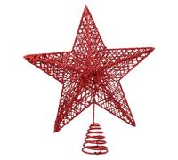 Ornamenti Albero Di Natale Puntale Stella Topper Dell'albero Rosso
