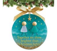 Ornamenti 'amicizia - Ciondoli in marino fatti a mano per alberi di Natale, decorazioni natalizie uniche e durevoli con un design affascinante, perfetti per sorelle, amici, partner, college