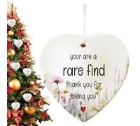 Ornamenti 'amicizia per alberi di Natale, ornamento natalizio degli amici | Ciondolo acrilico a forma di cuore 'amicizia per gli amici | Ornamenti decorativi natalizi per, sorella, lui, lei