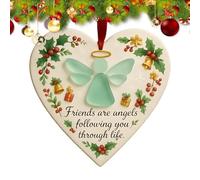 Ornamenti 'amicizia per donne e amiche, decorazioni per albero di Natale a forma di cuore, decorazione per la casa per festa del Ringraziamento, compleanno, vacanze, viaggi, famiglia, lavoro