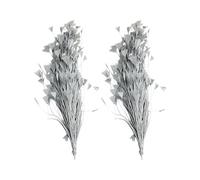 Ornamenti artificiali piumaggio, grigio | 2 ciuffi di piumaggio con design a filo regolabile per la decorazione della casa e accessori alla moda, per fare regali