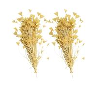Ornamenti artificiali piumaggio, uccelli acquatici, giallo | 2 ciuffi di piumaggio con design a filo regolabile per la decorazione della casa e accessori alla moda, per fare regali