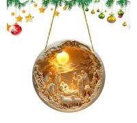 Ornamenti artigianali per presepe - 2D acrilico religioso da appendere - presepe decorazioni natalizie ornamento cristiano per albero