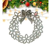 Ornamenti bianchi per albero di Natale, decorazioni per feste del paese delle meraviglie - decorazioni bianche glitterate, decorazioni natalizie per le scuole, le chiese