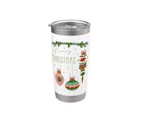 Ornamenti Buon Natale Bicchiere termico in acciaio inox doppia parete
