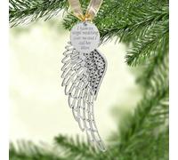 Ornamenti commemorativi natalizi da appendere, ali d'angelo, con scritta "I Have a Angel Watching Over Me I Call Her Mom in Memory of Loved One", da appendere all'albero di Natale (sorella)