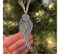 Ornamenti commemorativi natalizi da appendere all'albero di Natale, con ali d'angelo, con scritta "I Have a Angel Watching Over Me I Call Her Sister in Memory of Loved One" (sorella)