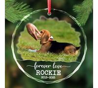 Ornamenti commemorativi per cani per albero di Natale 2025 - Regali personalizzati per la perdita di animali domestici - Ornamento fotografico per cani - Simpatia per animali domestici, in memoria