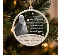 Ornamenti commemorativi personalizzati per la perdita della persona cara, addio non sono per sempre, in ornamento di memoria amorevole, regali di condoglianze per la perdita di nonna, nonno, papà