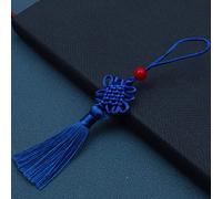 Ornamenti con nappe Tassel for DIY Crafts Making Pendant Bookmarks Hand Woven Beaded Accessories(Blue)