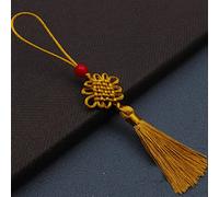 Ornamenti con nappe Tassel for DIY Crafts Making Pendant Bookmarks Hand Woven Beaded Accessories(Gold)