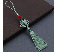 Ornamenti con nappe Tassel for DIY Crafts Making Pendant Bookmarks Hand Woven Beaded Accessories(Green)