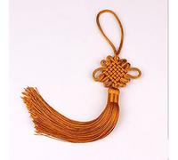 Ornamenti con nappe Tassel Silk Fringe Tassel Trim Decorative Garment for Curtains Car Bag Home(Eeathy Yellow)