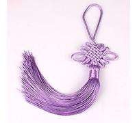 Ornamenti con nappe Tassel Silk Fringe Tassel Trim Decorative Garment for Curtains Car Bag Home(Light Purple)