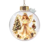 Ornamenti con palline di Natale: la stanza trasparente degli | Piccole decorazioni illuminate per scene festive per il baldacchino 'albero di Natale e decorazioni regalo