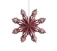 Ornamenti da appendere a forma di stella di carta origami per decorazioni natalizie, progettati per albero delle vacanze ed eventi con comoda sospensione e conservazione (30 cm rosso)