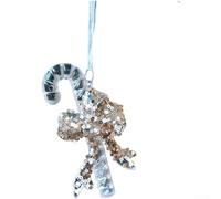 Ornamenti da appendere in acrilico trasparente con glitter per albero di Natale, ciondolo a forma di campana a forma di fiocco di neve, decorazione per le vacanze, accessori festivi