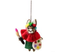 Ornamenti da appendere in feltro di lana con temi natalizi, fatti a mano per la decorazione dell'albero e l'atmosfera delle vacanze, con diversi personaggi adorabili (disegnare un criceto)