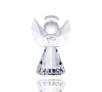 Ornamenti da collezione Angelo Custode in Cristallo, Decorazione Figurina Angelo in Vetro per Casa, Fatto a Mano in Preghiera Natale Memoriale Simpatia Regali Ricordo per Donne (Trasparente)