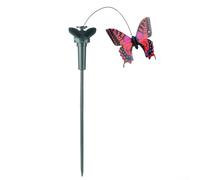 Ornamenti da giardino ad energia solare, realistici, a forma di farfalla, impermeabile, decorazione per esterni e cortile, ali svolazzanti realistiche (farfalla)