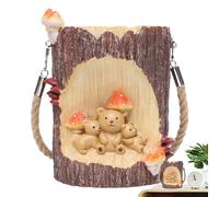 Ornamenti da giardino con luci solari, arte da giardino con luci solari - Luci da statua da giardino - Luci divertenti luci che brillano al buio, luci del mondo da favola per