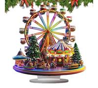 Ornamenti Da Scrivania A Forma Di Ruota Panoramica Natalizia In Acrilico 2D