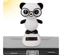 Ornamenti del cruscotto 'auto solare - Ornamento per interni auto oscillante automatico,Giocattolo ad energia solare che scuote la testa di animali, simpatiche figurine per decorazioni per torte per l