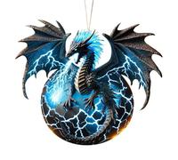 Ornamenti del drago per l'albero Natale | Ornamenti natalizi a tema drago | Ciondolo appeso con statua 'albero Natale del drago acrilico 2D | Decorazioni per l'albero Natale per gli amanti draghi