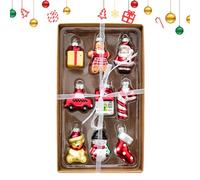 Ornamenti dell'albero di Natale - 9 Pezzi di Natale Santa Ornaments | Decorazioni di mostra di Vacanza Inverno per il Salotto Balcone Balcone Finestra Camera Da Letto M