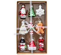 Ornamenti di alberi di Natale set 9pcs/set in sospeso decorazioni di alberi di Natale in vetro per l'arredamento della festa per matrimoni natalizi di