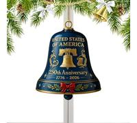 Ornamenti di campane | Holiday Bells Arcilic Decor | 250 ° decorativo campanello 2d commemorativo per della scuola per pathway per pathway per festival del parco con parata del cortile