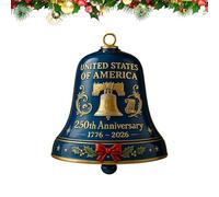 Ornamenti di campane per albero di Natale - decorazione da collezione acrilica 2d, design storico della pietra miliare, campana delle vacanze commemorative, ornamento sospeso festivo | Display con gia