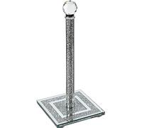 Ornamenti di diamanti schiacciati in argento riempito di cristallo porta rotolo da cucina 34 cm diamante autoportante cromato/portasciugamani di carta/autoportante/supporto per asciugamani per