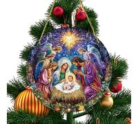 Ornamenti di Gesù per l'albero di Natale - Decorazioni natalizie cristiane, decorazioni natalizie religiose per la casa | Decorazione natalizia in acrilico, acchiappasole decorativo Gesù